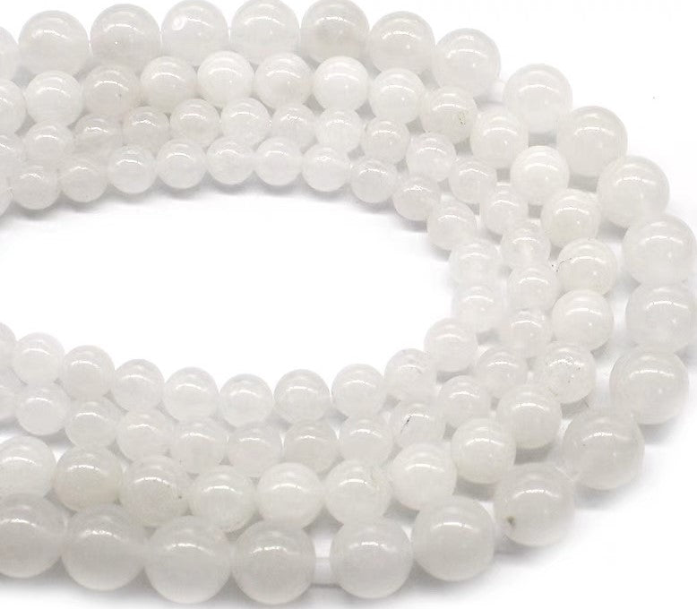 Bjergkrystal, rund, ca. 3.5 mm, 1 streng