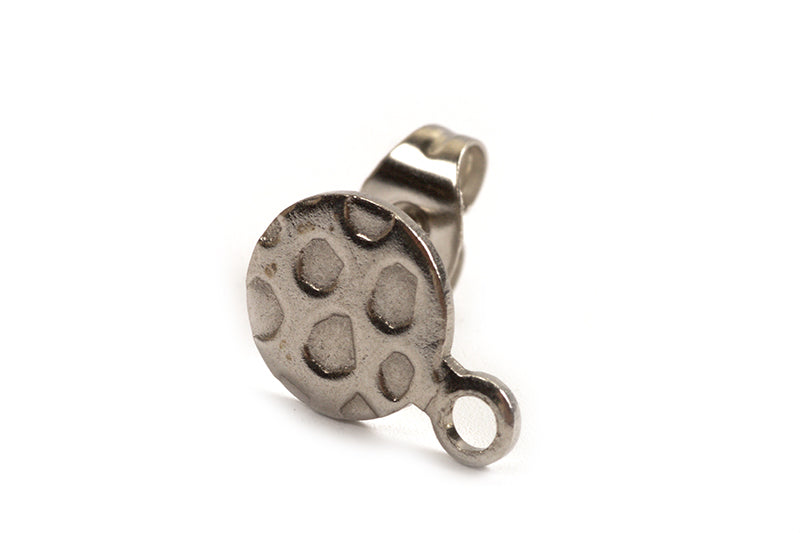 Ørestikker m/tekstur, 11,5x8 mm, rustfrit stål, vandfast, 1 par
