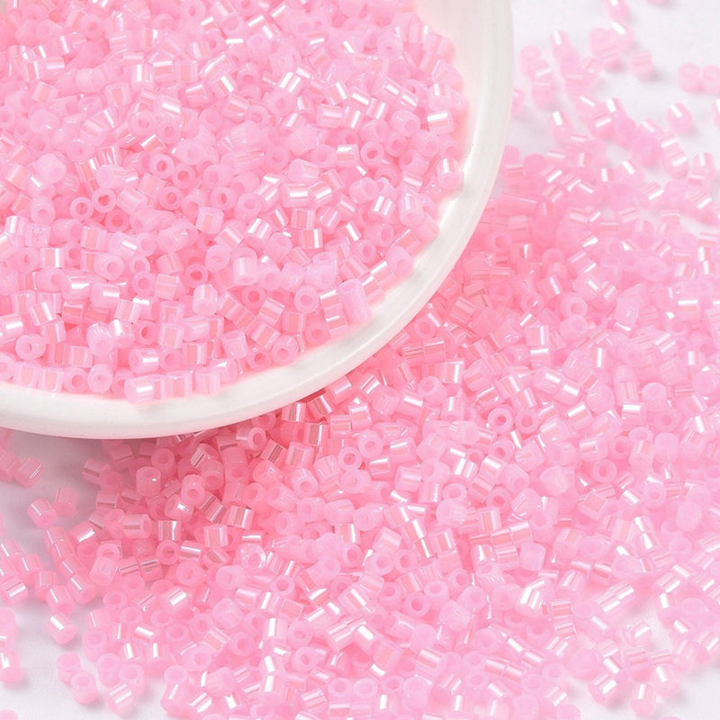 Seed beads, ca. 2x1,5 mm, pink, ca. 5 gram