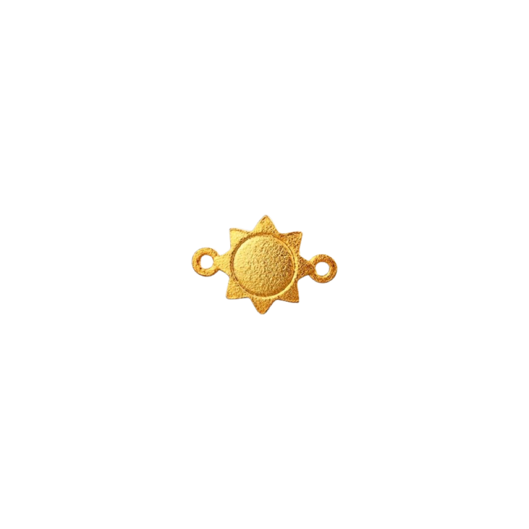 Vedhæng, sol, link, 8x8 mm. FG 925s, 1 stk.