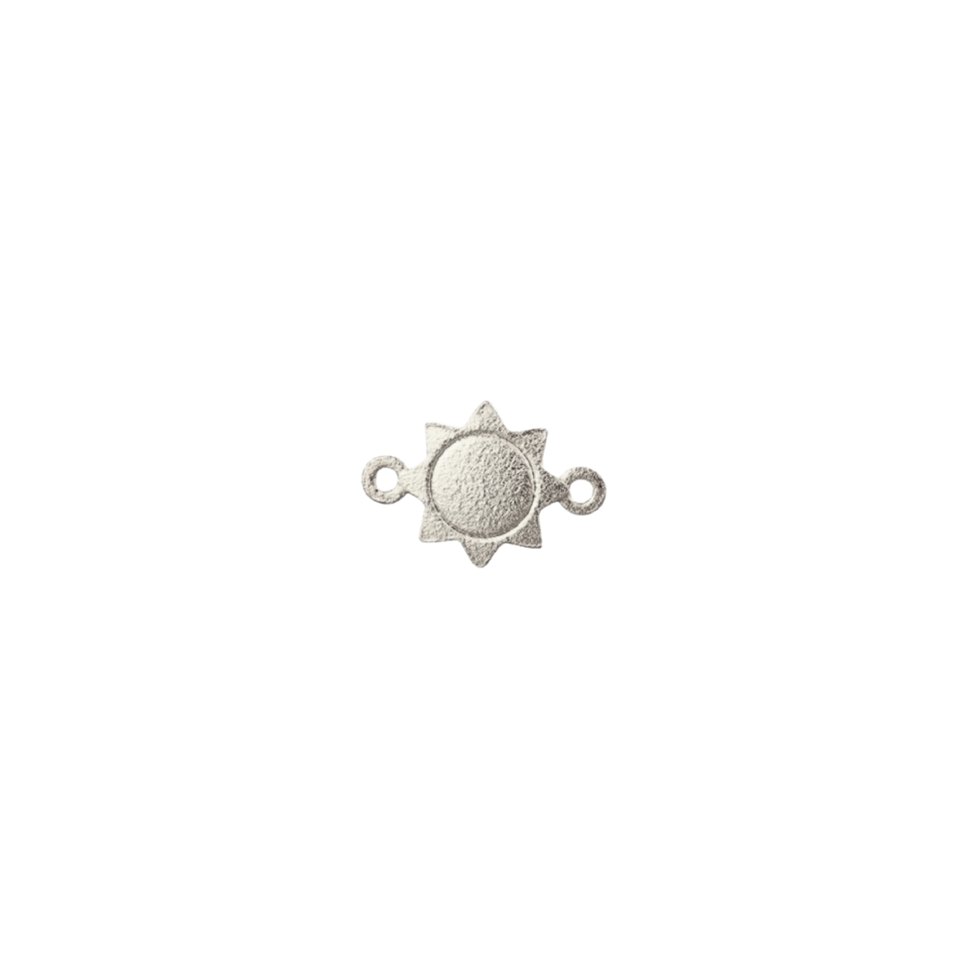 Vedhæng, sol, link, 8x8 mm. 925s, 1 stk.