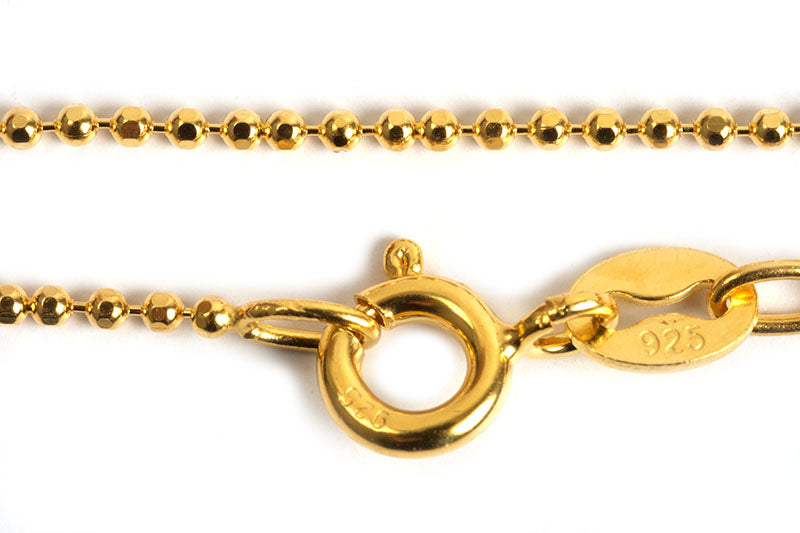 Armbånd, kuglekæde, 185x1,2 mm, FG 925s, 1 stk.