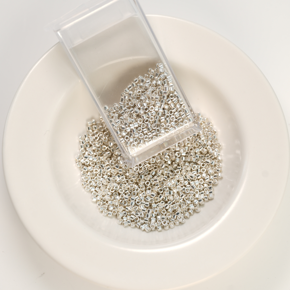 Miyuki Delica Beads, Metallisk Glans PB55L,ca. 1.6 mm, 11/0, ca. 4G, 1 æske