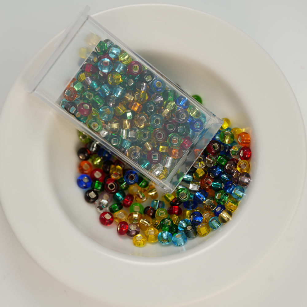 Preciosa Seed beads, 00007,ca. 4mm, 6/0, ca. 10G, 1 æske