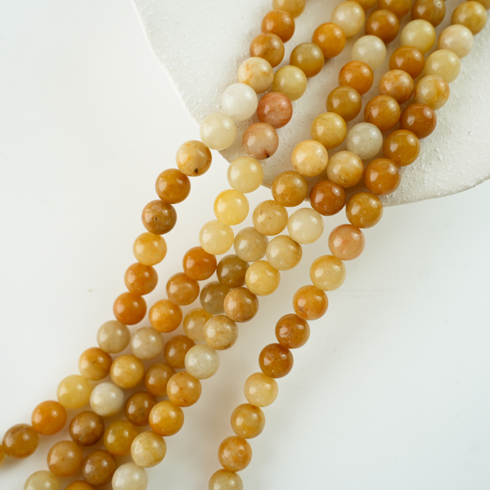 Topas,8mm rund,hel streng 38cm