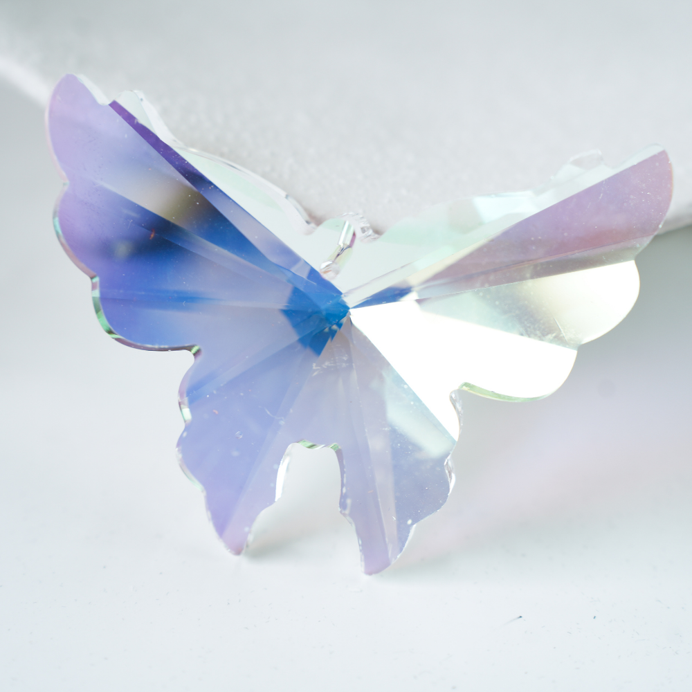 Zirkon,Butterflyform ,75.5*56.5mm,1 stk. - Forchromet