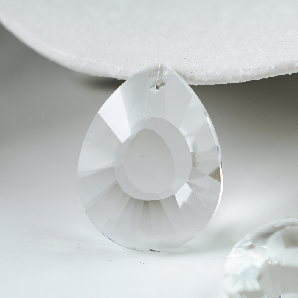 Zirkon,Dråbeform,37.7*28.8mm,1 stk. - Gennemsigtig