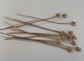Perlestave med blomst ,FG, ca. 61x0.5mm. 12 stk.