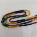 Kalcedon , oblate , Candy farve , 3.5 mm. 1 streng