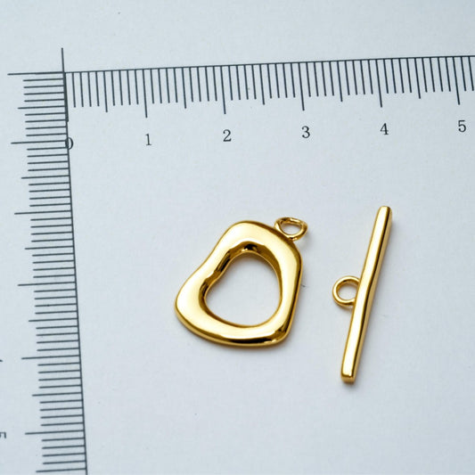 17mm bidsel lås, Sølvbelagt, 18kt guldbelagte，1 stk