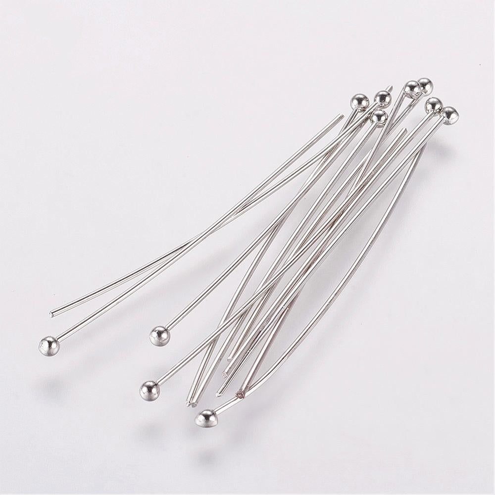 Perlestave m/ perle, 40.5x0.5 mm. FS, 10 stk.