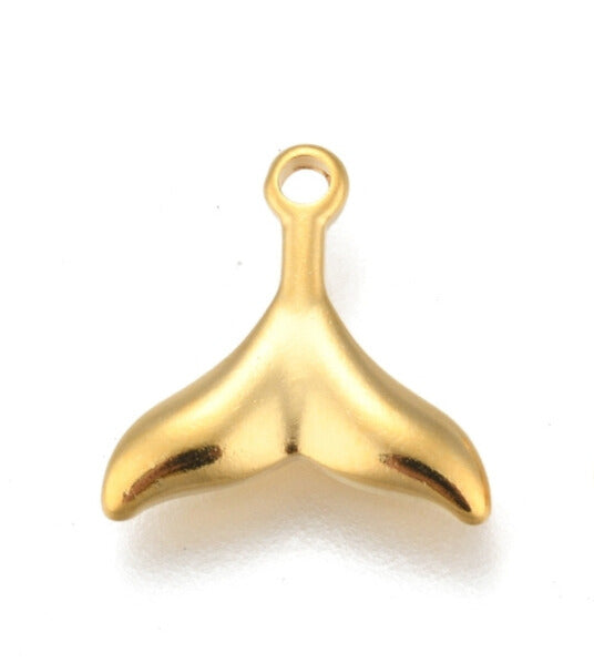 Vedhæng, hval hale, FG, ca. 11x11x1.5 mm. 2 stk.