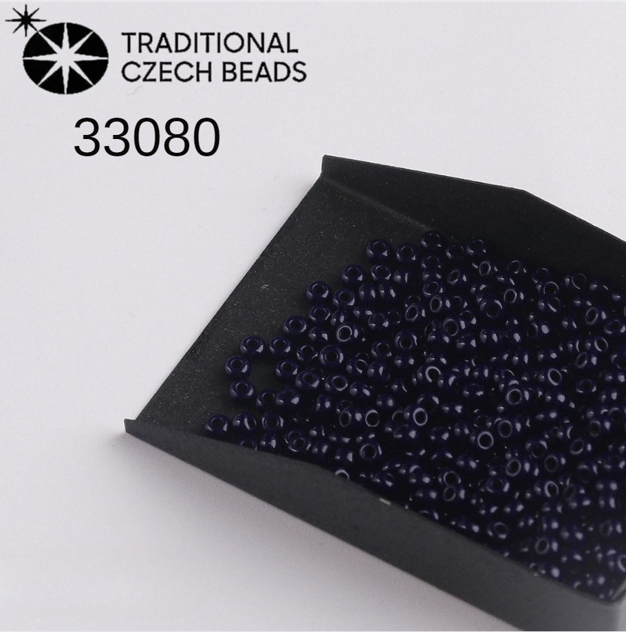 Preciosa Seed beads, Mørk Navy，ca. 2 mm, 10/0, ca. 10G, 1 æske