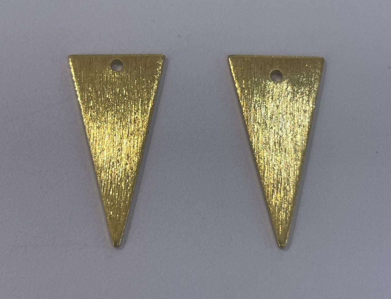 Lang trekant, børstet, 20x10 mm, FG, 2 stk.