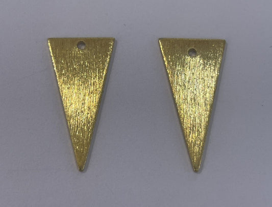 Lang trekant, børstet, 20x10 mm, FG, 2 stk.