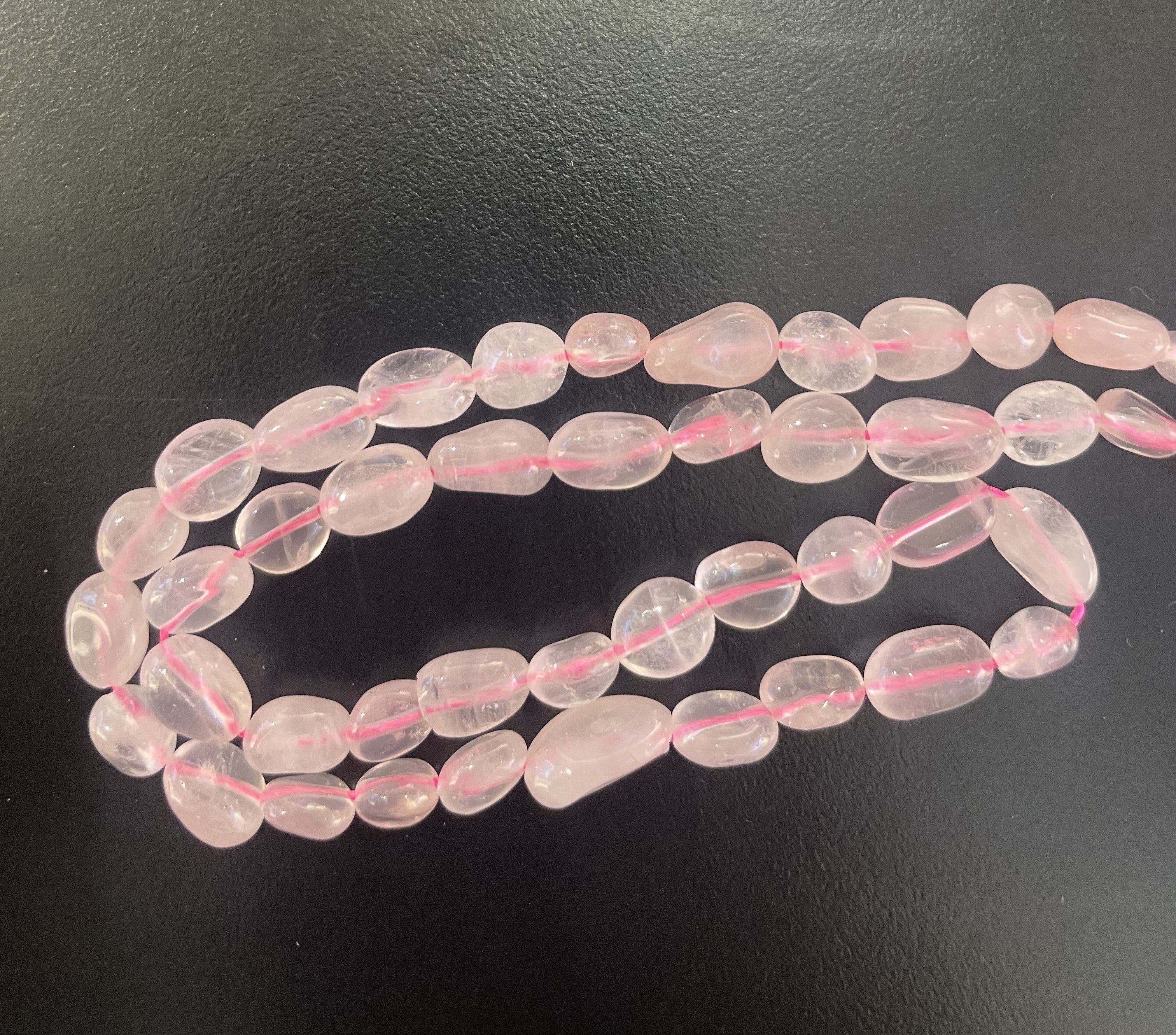 Rose Quartz, ca. 6mm, 1 streng