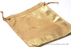 Smykkepose, guld, 120x90 mm, 10 stk.