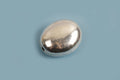 Perle, oval buttet, ca. 16x12 mm, 830s, 1 stk.