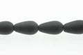 Sort onyx, dråbe, mat, 8x14 mm, 1 streng