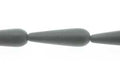 Sort onyx, dråbe, mat, 8x30 mm, 1 streng