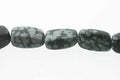 Snowflake Obsidian, mat, nugget, ca. 12x18 mm, 1 streng