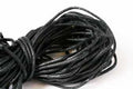 Bomuldssnøre, vokset, sort, 1,5 mm, 10 meter