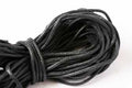 Bomuldssnøre, vokset, sort, 2 mm, 10 meter