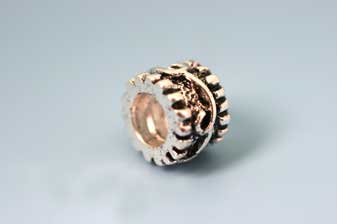 Mellemled m/mønster, FS, ca. 9x8 mm, 1 stk.