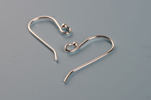 Ørekrog m/1 perle, ca. 18x10 mm, 925s, 1 par