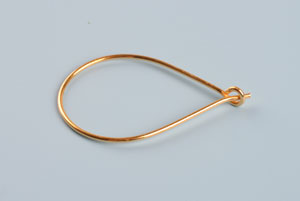 Ørering, dråbe, ca. 28x18 mm, forgyldt 925s, 1 par