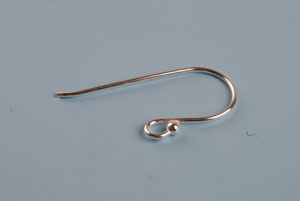 Ørekrog m/1 perle, ca. 24x10 mm, 925s, 1 par