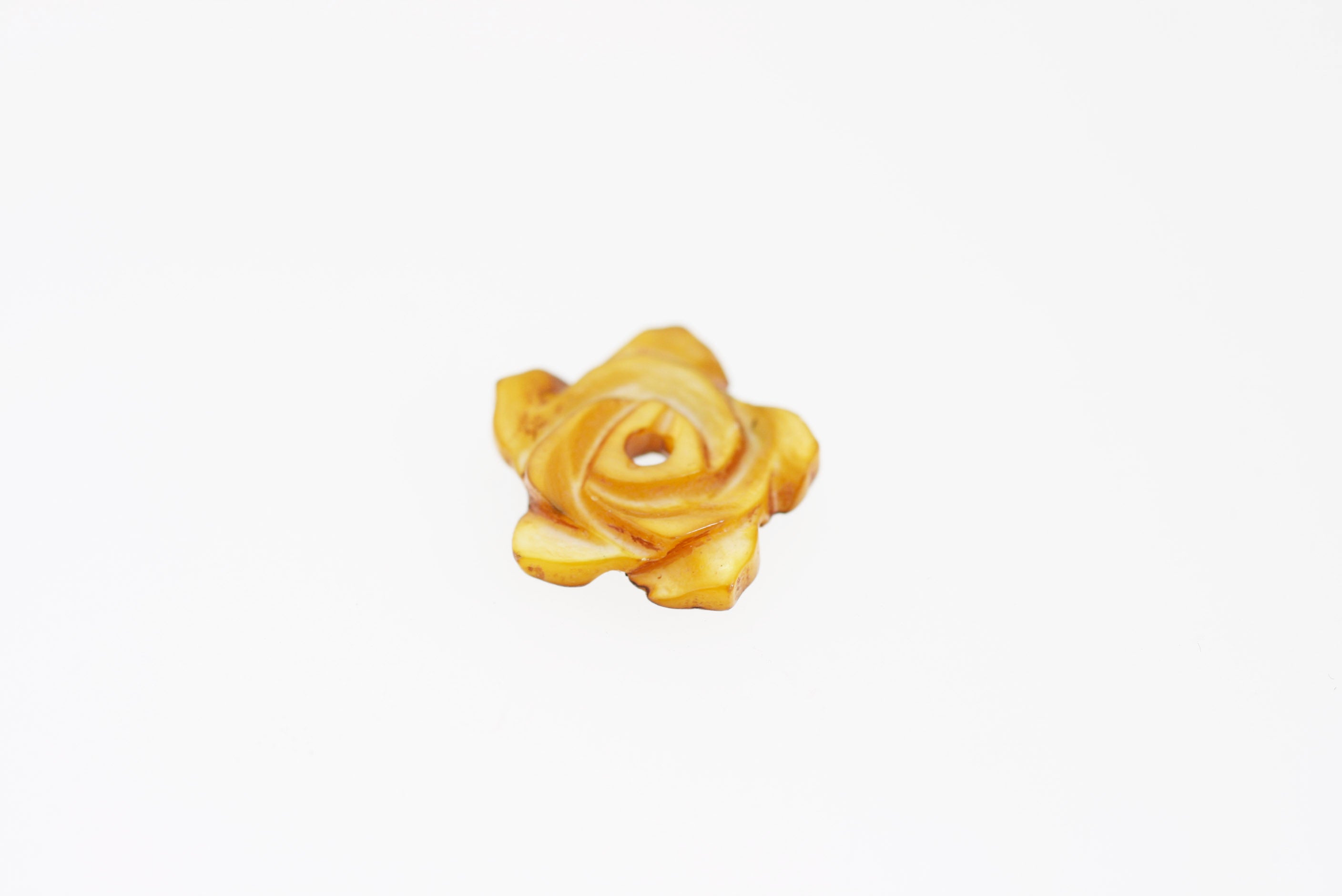 Shell flower, brun, ca. 12x12x2 mm, 2 stk.