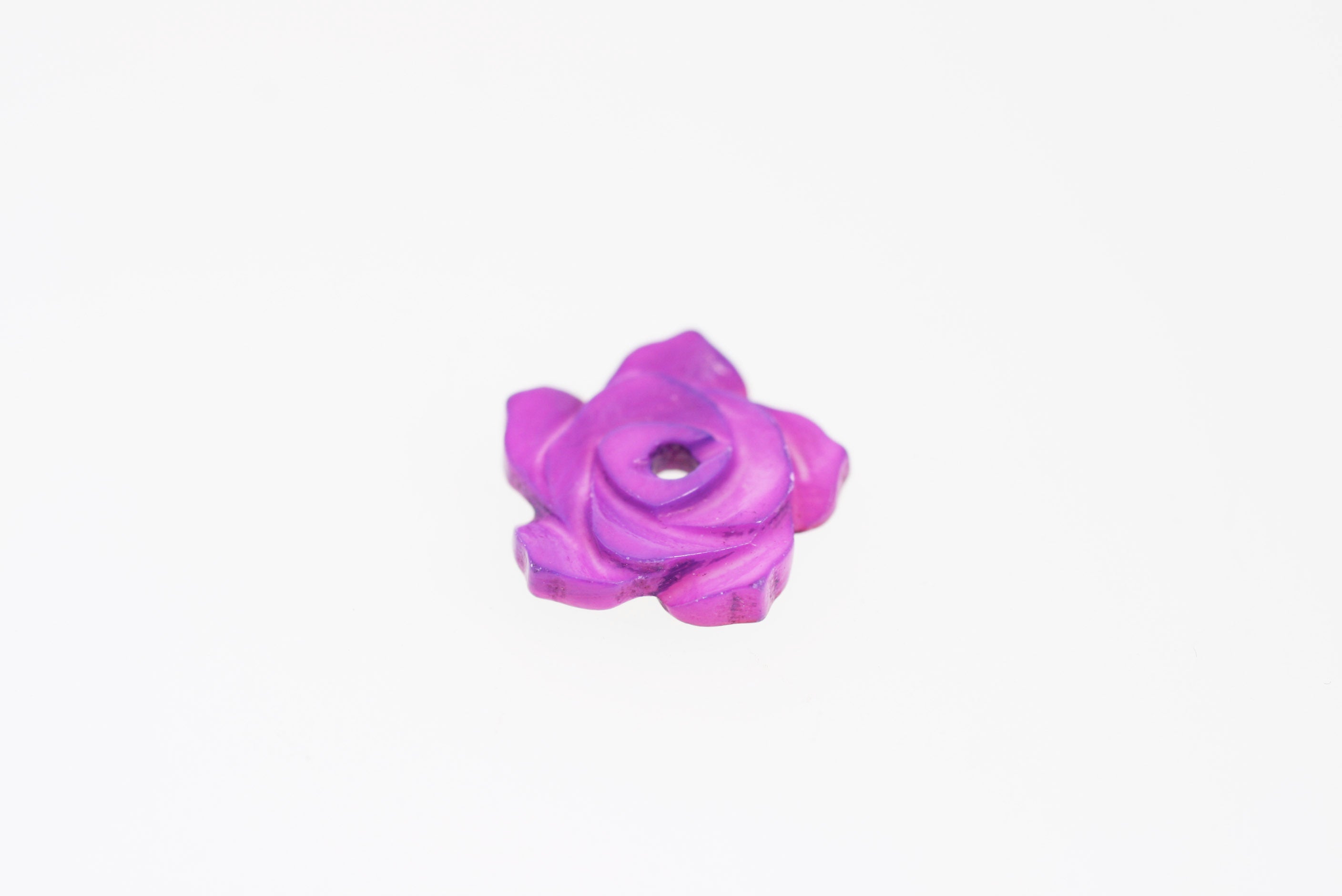 Shell flower, lilla, ca. 12x12x2 mm, 2 stk.