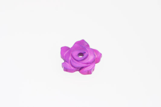 Shell flower, lilla, ca. 12x12x2 mm, 2 stk.