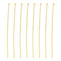 Perlestave m/ 1 perle, FG, 50x0.6 mm. 10 stk.