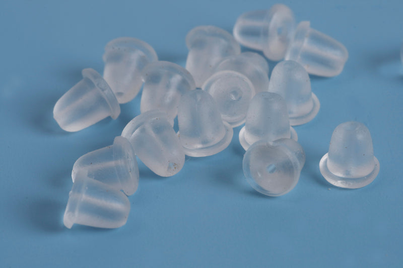 Bagstopper til ørestikker, plastic, 4x4 mm, 50 stk.