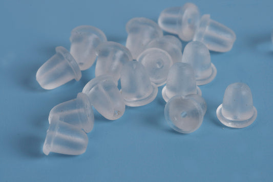 Bagstopper til ørestikker, plastic, 4x4 mm, 50 stk.
