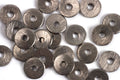 Mønt, børstet, midterboret, 6 mm, BP, 6 stk.