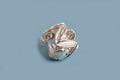 Mellemled m/rhinsten, ca. 10x12 mm, FS, 2 stk.