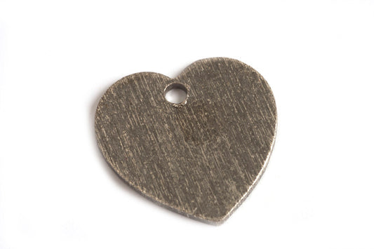 Hjerte, børstet, ca. 12x12 mm, BP, 2 stk.