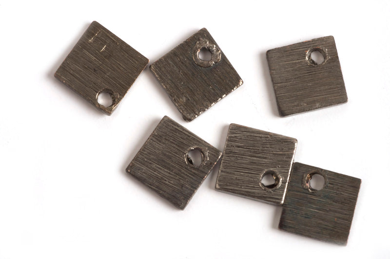 Kvadrat, børstet, ca. 5 mm, BP, 6 stk.