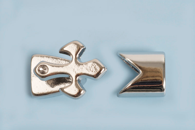 Hægtelås m/kors, 13x15x11 mm, FS, 1 sæt