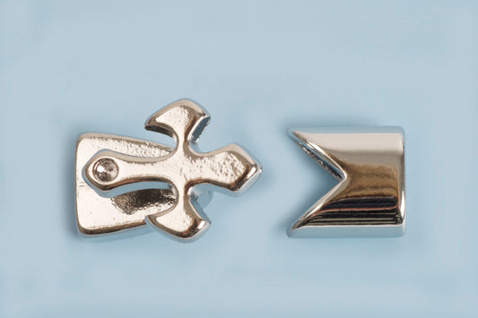Hægtelås m/kors, 13x15x11 mm, FS, 1 sæt