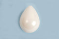 Shell Pearl, dråbe, anboret, ca. 21x15 mm, hvid, 1 stk.