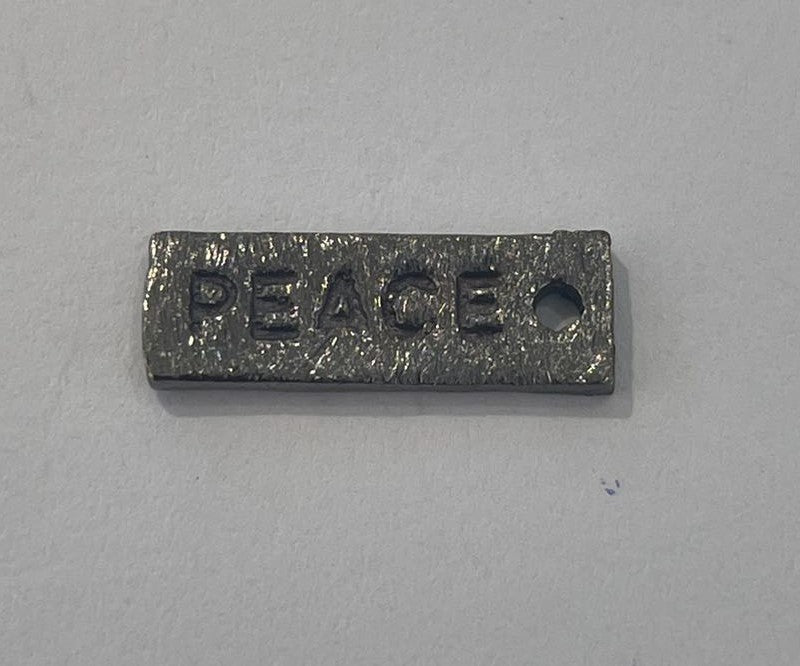 Peace vedhæng, 14x5 mm, BP, 1 stk.