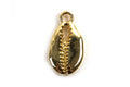 Muslingeskal, ca. 20x11x3 mm, forgyldt med 18K guld, 2 stk.