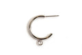 Hoops m/øje, ca. 24 mm, platiniumfarvet, 1 par