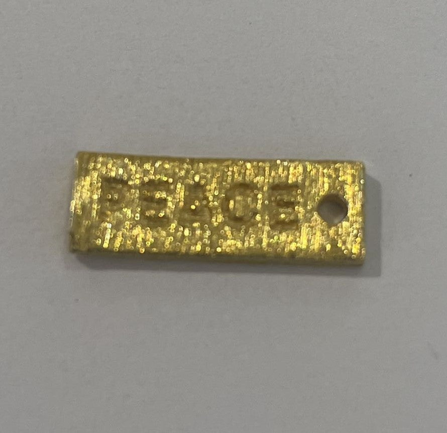 Peace vedhæng, 14x5 mm, FG, 1 stk.