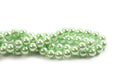 Glasperle, perlemor, ca. 10 mm, mintgrøn, ca. 85 perler