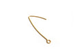 Ørekrog, spids, ca. 35x14 mm, forgyldt med 18K guld, 1 par